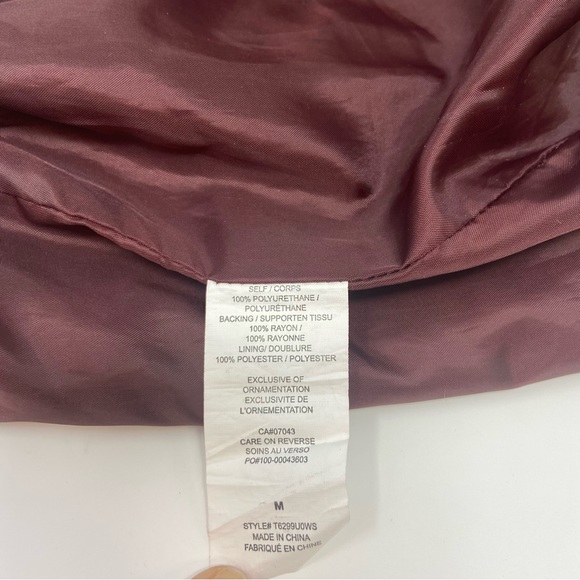 Vegan Leather Maroon Skirt - Picture 4 of 4